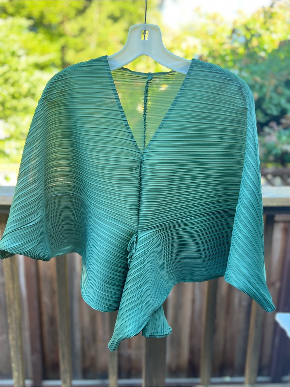 Elegant Pleated Capelet Shrug / Butterfly Top